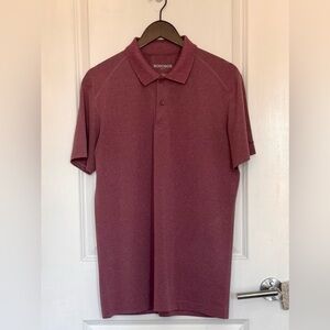 BONOBOS Men's Burgundy Performance Golf Polo Shirt